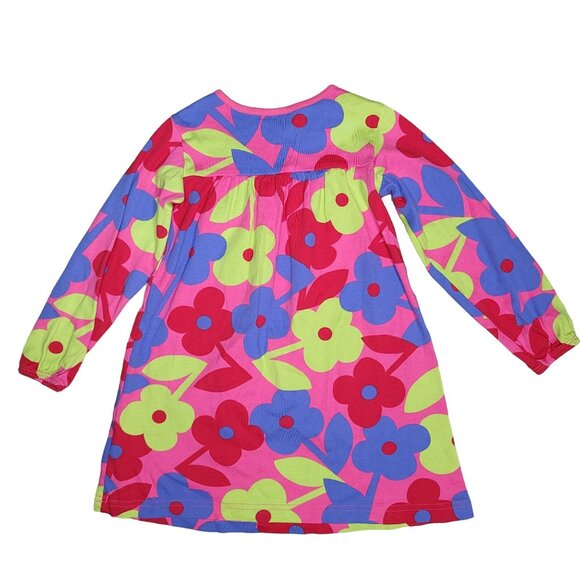 Hanna Andersson Girls' Floral Print Long Sleeve Dress Size 110 Cotton us size 5 - Picture 2 of 3